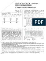 1 Lista de Exercicios Do 3 Bim Do 3 Ano Do EM Eletr e Forca de Coulomb