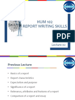 Report Writing Skills Lecture