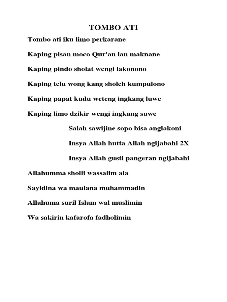 Tombo Ati Docx