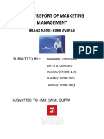 Survey Report of Marketing Management: Submitted by