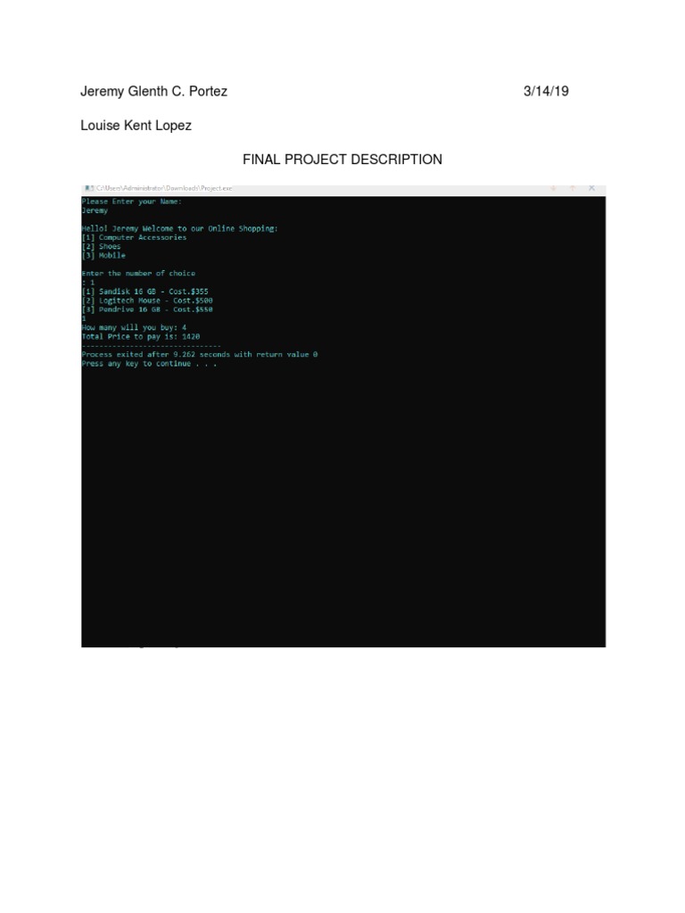 Final Project Overview by Jeremy Portez | PDF