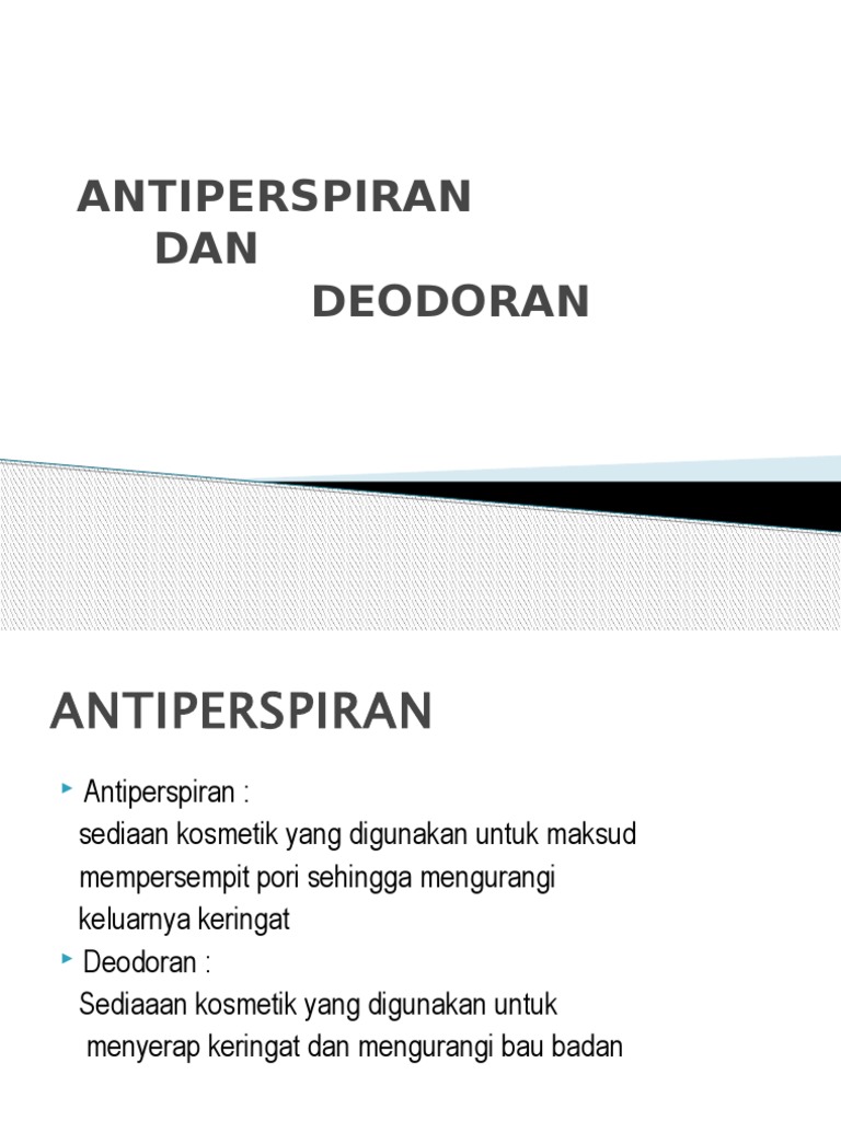 Antiperspiran 1 | PDF