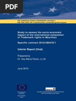 Study to assess the socio-economic impact of the international exhaustion of Trademark rights in Mauritius