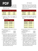 Cash Flows Project One Project Two Cash Flows Project One Project Two