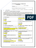 Prueba de Lenguaje - 5º Básico - Agosto