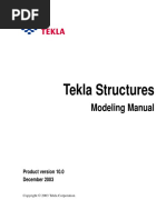 Tekla Structures: Modeling Manual