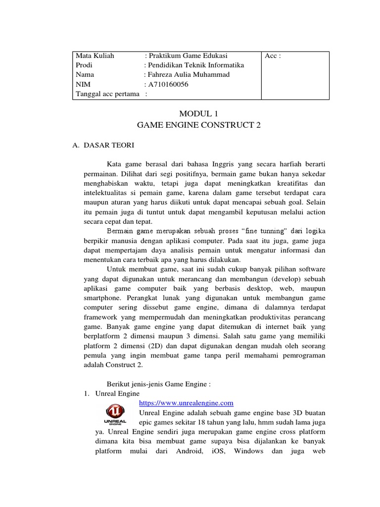 Panduan Membuat Game Edukasi dengan Construct 2 | PDF | Game ...