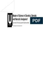 Master of Science in Diuretics, Steroids and Narcotic Analgesics