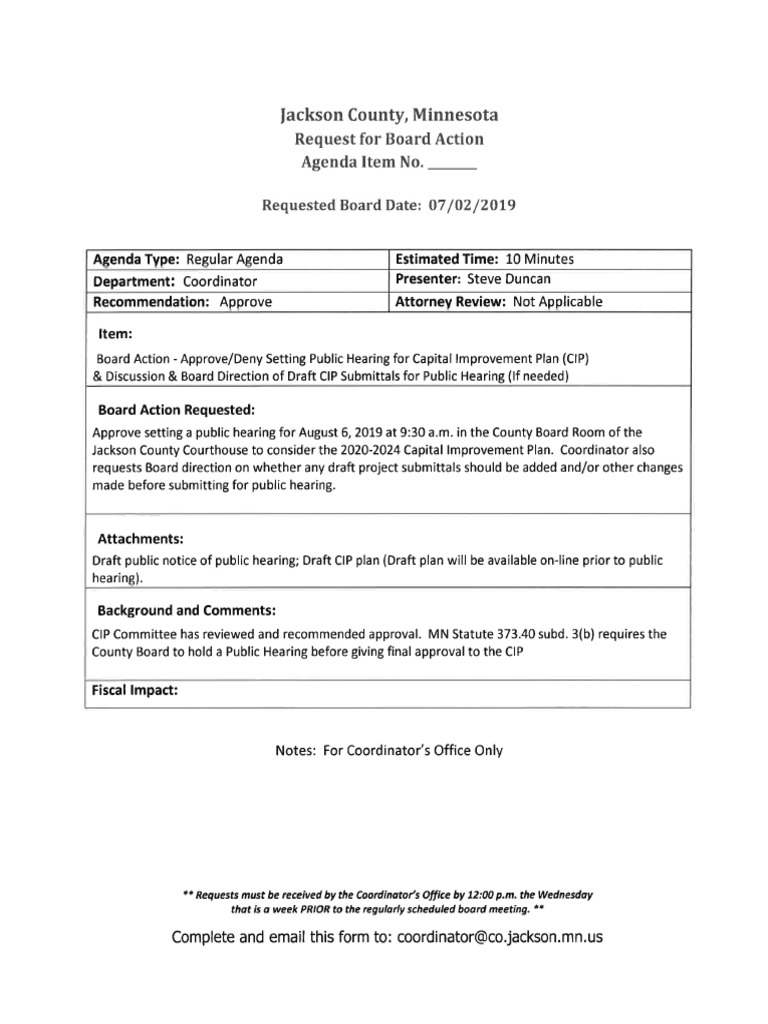 Draft CIP Plan 2020 to 2024