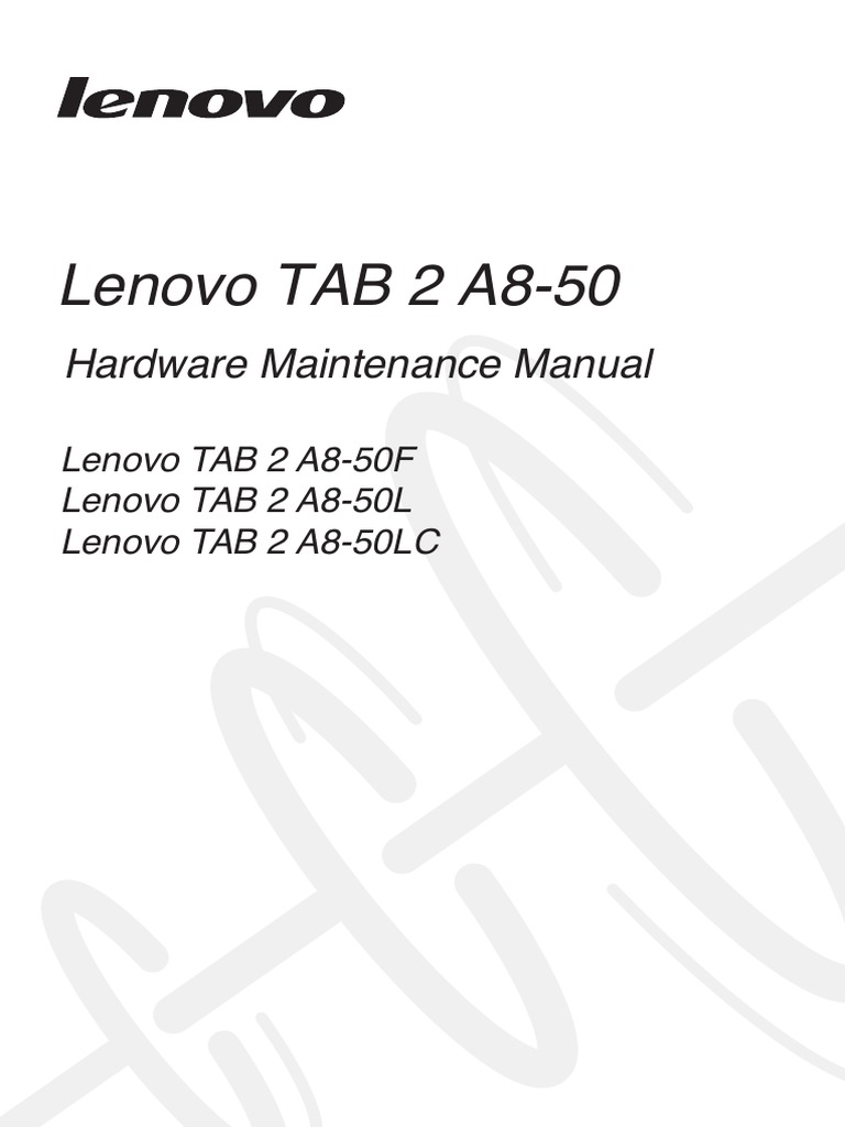 Components Lenovo Tab 2a850 PDF Electrostatic Discharge