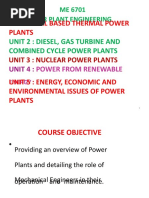 ME 6701 Power Plant Engineering: Unit I Coal Based Thermal Power Plants