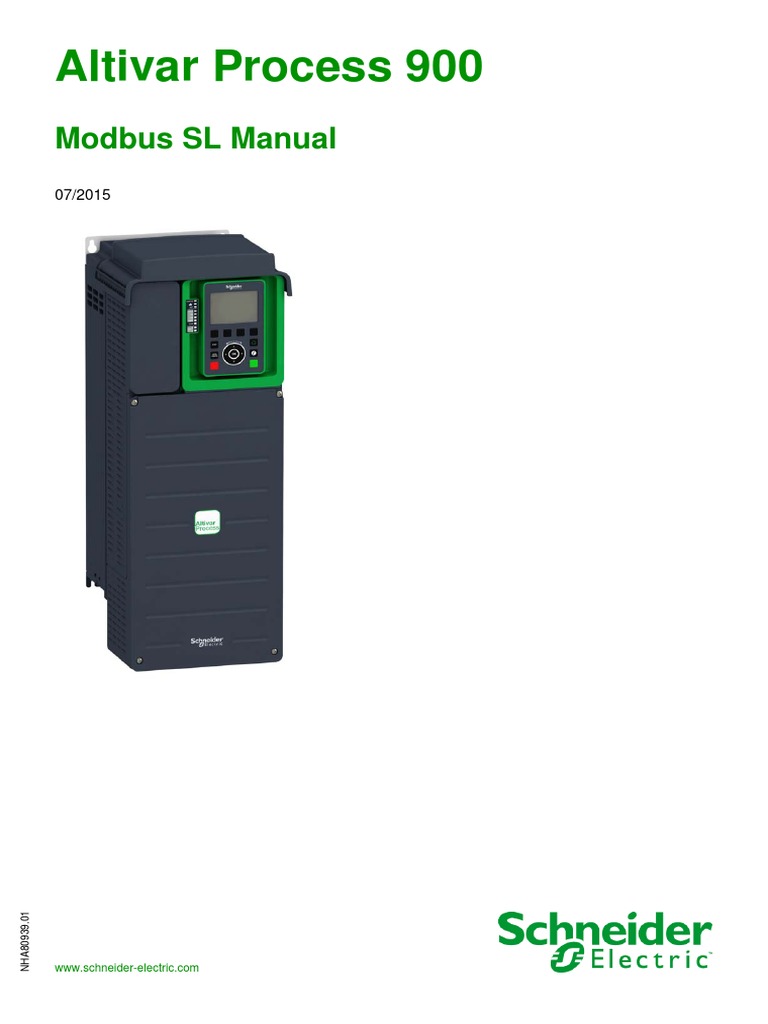 Altivar Process 900: Modbus SL Manual | PDF | Direct Current | Voltage