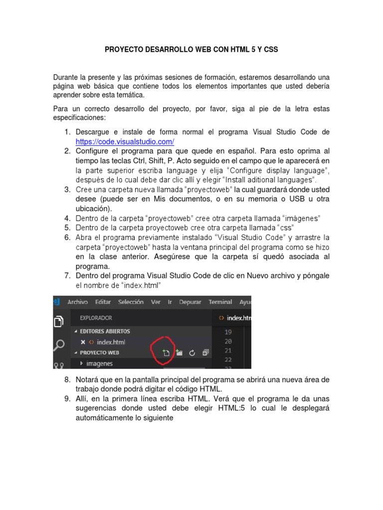 Proyecto Web Básico en HTML y CSS | PDF | HTML | Ingeniería de software