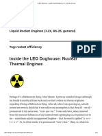 Inside The LEO Doghouse: Nuclear Thermal Engines: Liquid Rocket Engines (J-2X, RS-25, General)