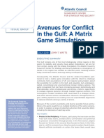 Avenues For Conflict in The Gulf: A Matrix Game Simulation