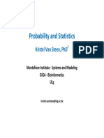 Probability and Statistics: Kristel Van Steen, PHD