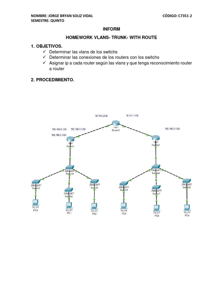 Vlans Trunk With Route | PDF | Internet Architecture | Computer Standards