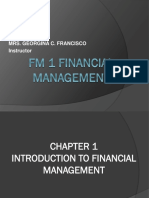 FM 1 Financial Management