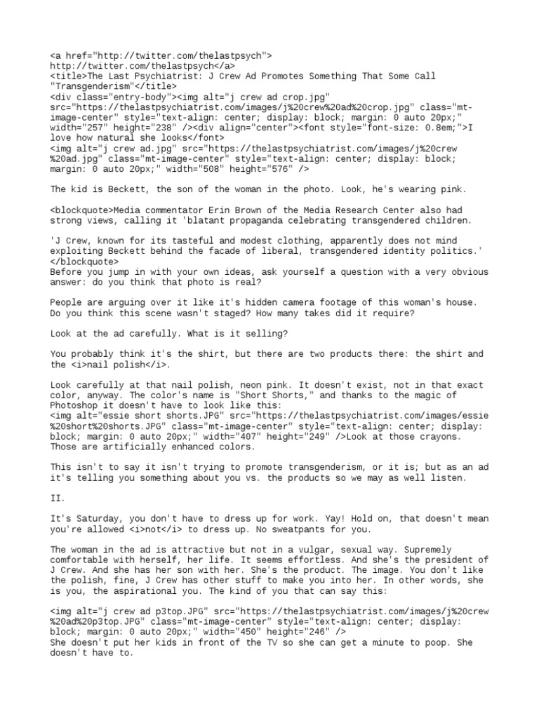 Black Pussy Close Up Anne Hathaway - The Last Psychiatrist Vol 86 | PDF | Guilt (Emotion) | Prison