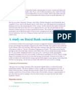 A Study On Rural Bank Customers:: Coefficient of Determination
