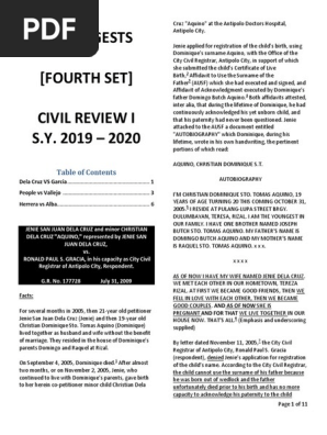 Civil law Cases
