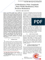 Techniques of Modulation: Pulse Amplitude Modulation, Pulse Width Modulation, Pulse Position Modulation