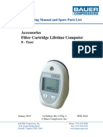 Accessories Filter Cartridge Lifetime Computer: Operating Manual and Spare Parts List
