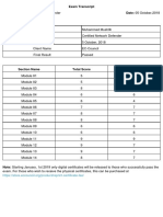 Exam Transcript Testname:Certified Network Defender Date: 05 October, 2018 Client Name: Ec-Council