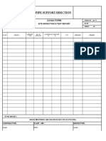 Pipe Support Erection: Qc/Qa Form