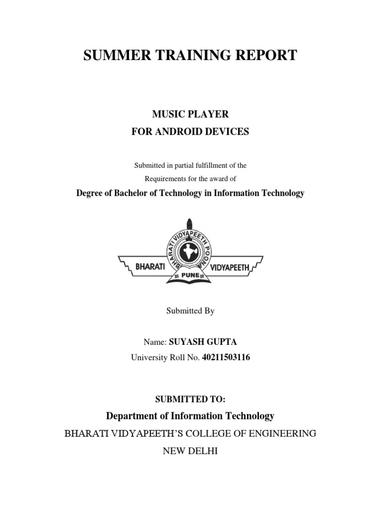 Industrial Training Report | PDF | Java (Programming Language ...