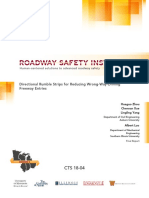 Directional Rumble Strips For Reducing Wrong-Way-Driving Freeway Entries