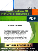 CHE 110 Conservation Of Natural Resources