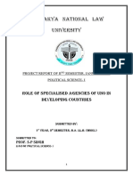 Role of Specialised Agencies of Uno in Developing Countries