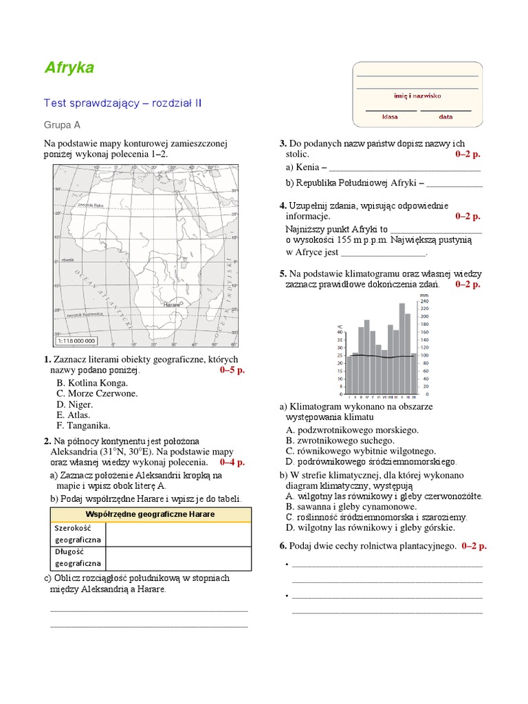 Test Geografia Afryka Klasa 8 Pdf