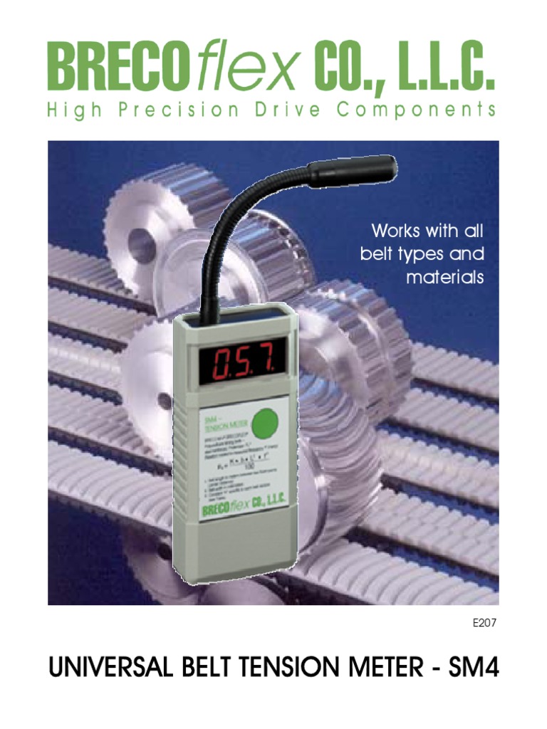 Universal Belt Tension Meter PDF Belt (Mechanical) Frequency