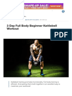 3 Day Full Body Beginner Kettlebell Workout