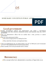 UGBS 105: Some Basic Concepts in Public Admin