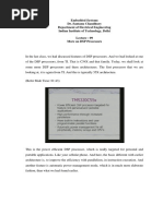 Embedded Systems Dr. Santanu Chaudhury Department of Electrical Engineering Indian Institute of Technology, Delhi Lecture - 09 More On DSP Processors