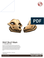 Wolf Skull Mask Papercraft-Desbloqueado