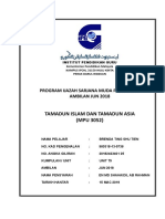 Tamadun Islam Dan Tamadun Asia (MPU 3052) : Program Ijazah Sarjana Muda Perguruan Ambilan Jun 2018