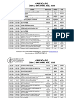 CALENDARIO 2019