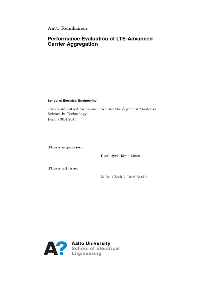 Performance Evaluation of LTE-Advanced | PDF | Orthogonal Frequency ...