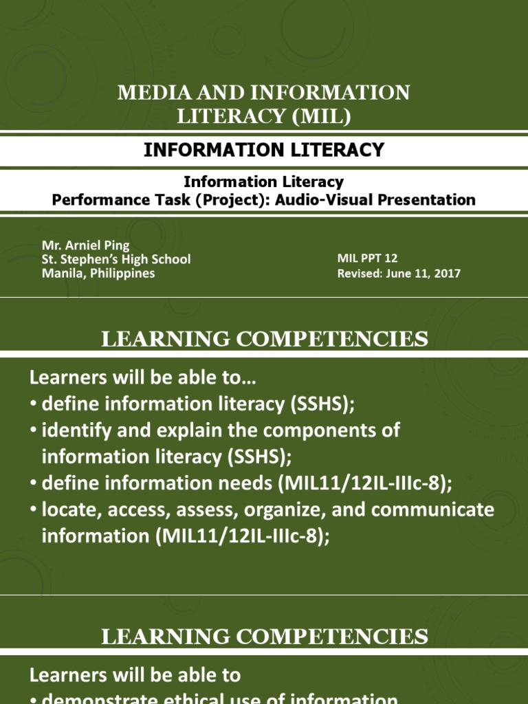 Understanding Information Literacy Skills | PDF | Information Literacy ...