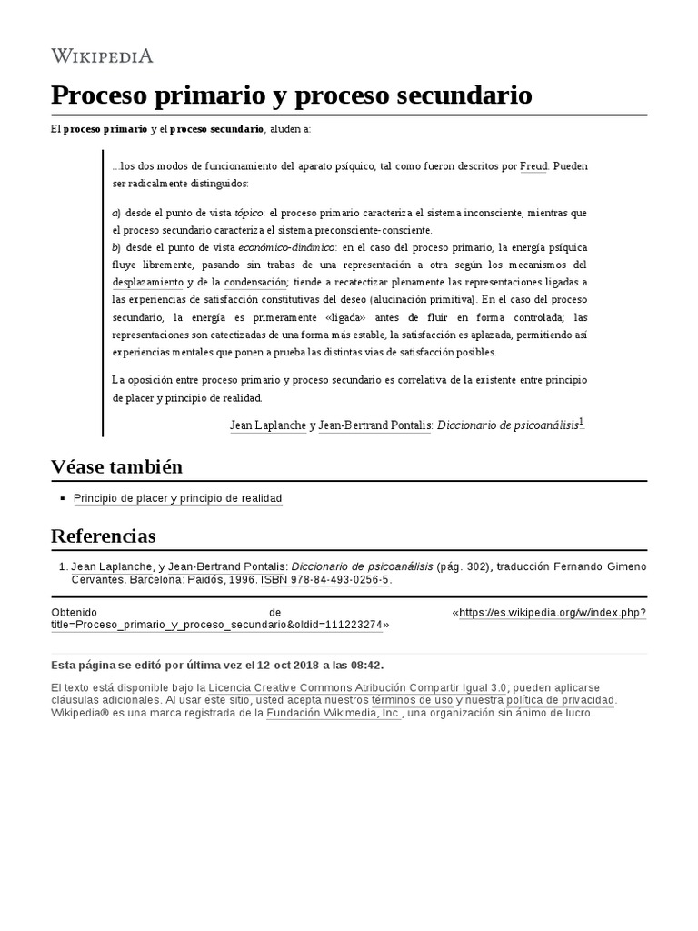 Proceso Primario y Proceso Secundario PDF