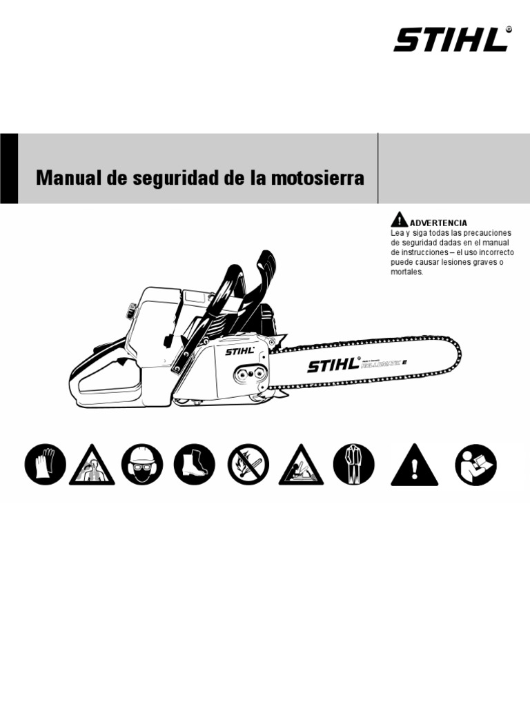 Manual Seg. Motosierra Stihl PDF | PDF Tanques | Herramientas