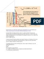 Radiação de Corpo Negro Lei de Planck e Lei de Wien