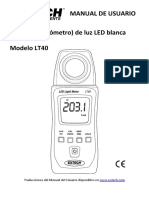 Medidor (Luxómetro) de Luz LED BlancaModelo LT40