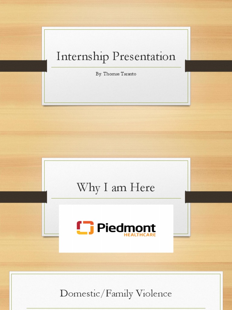 Internship Presentation Thomas Taranto Pdf Sexually Transmitted