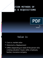 Valuation Methods of M&A