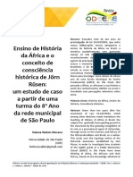 Ensino de História da África e Consciência Histórica em J. Rüsen